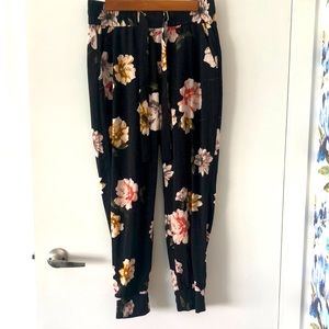 Dynamite floral dressy jogger pants